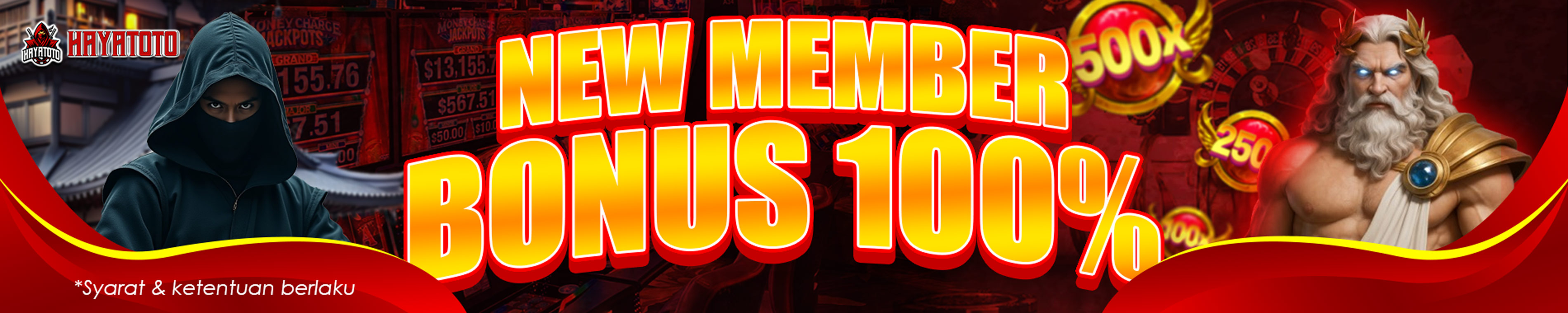 Bonus New Member 100%